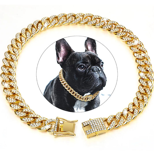 SparkCuban Diamond Pet Collar