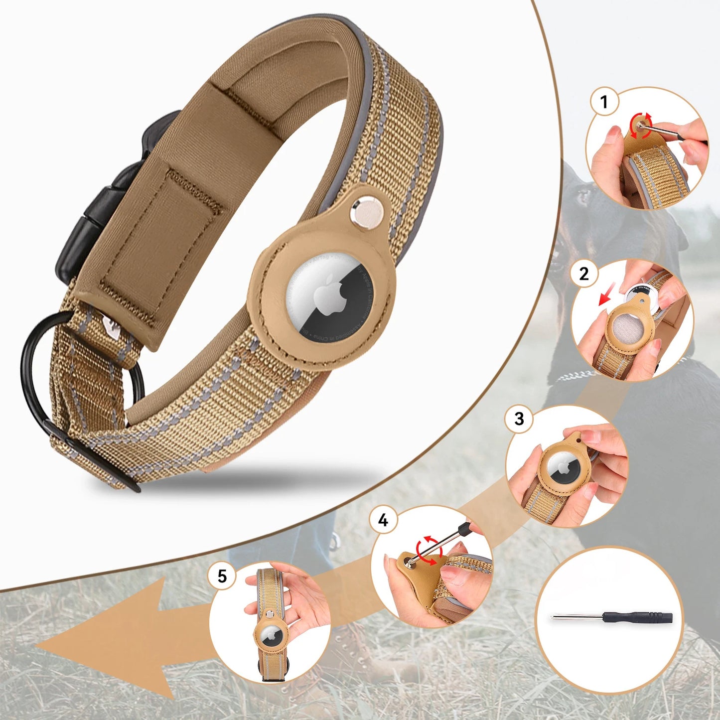 SafeTrack AirTag Collar Pod