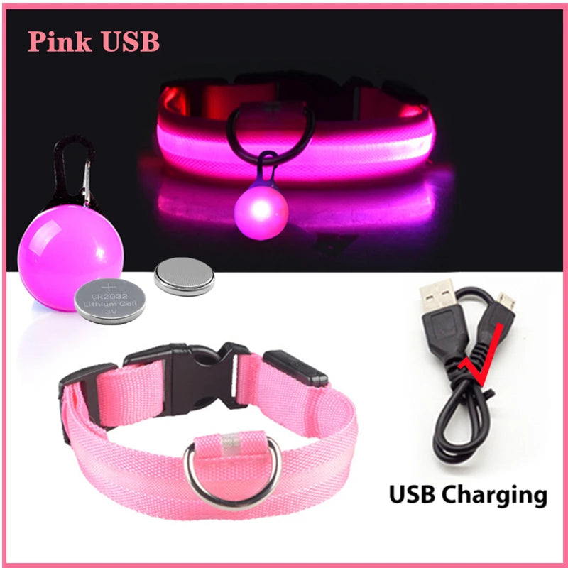 LuxeGlow USB Rechargeable LED Pet Collar