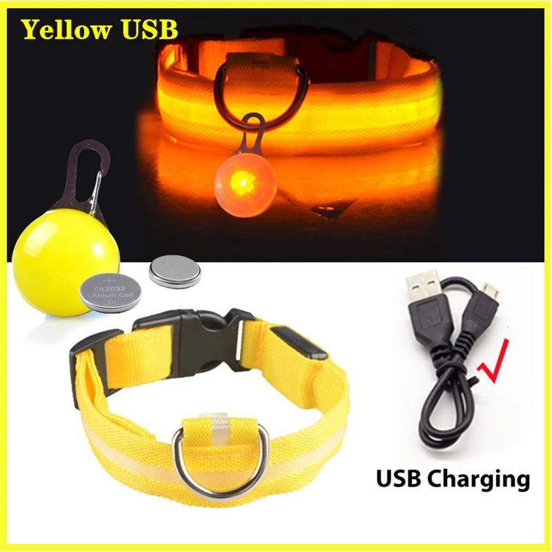 LuxeGlow USB Rechargeable LED Pet Collar