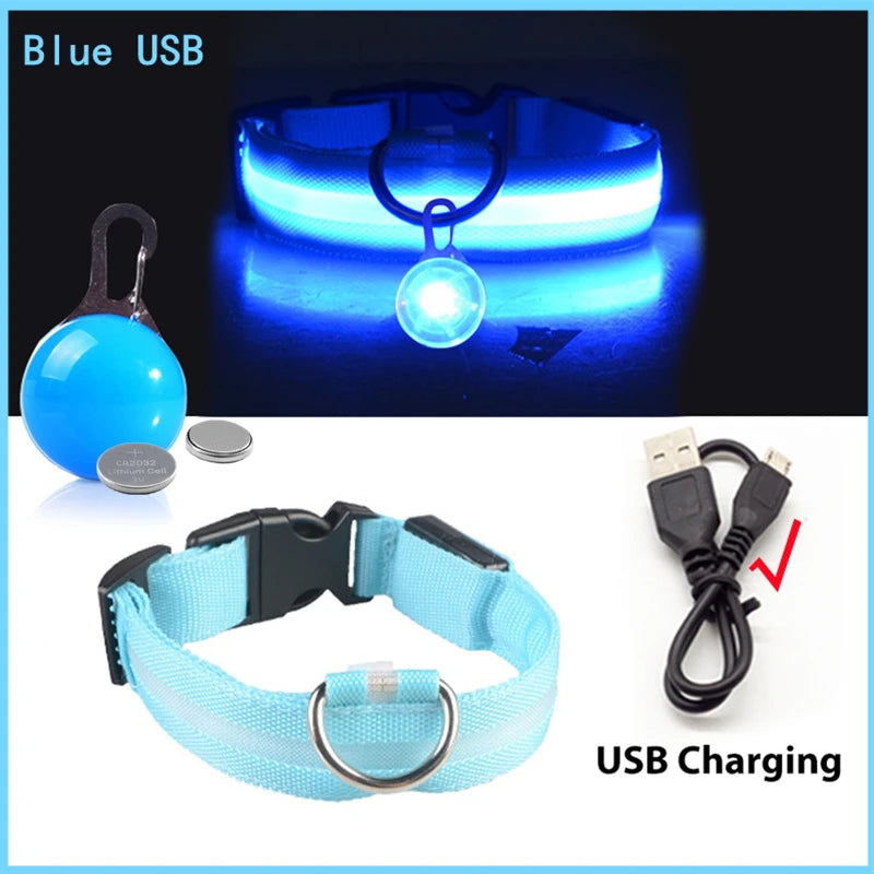 LuxeGlow USB Rechargeable LED Pet Collar